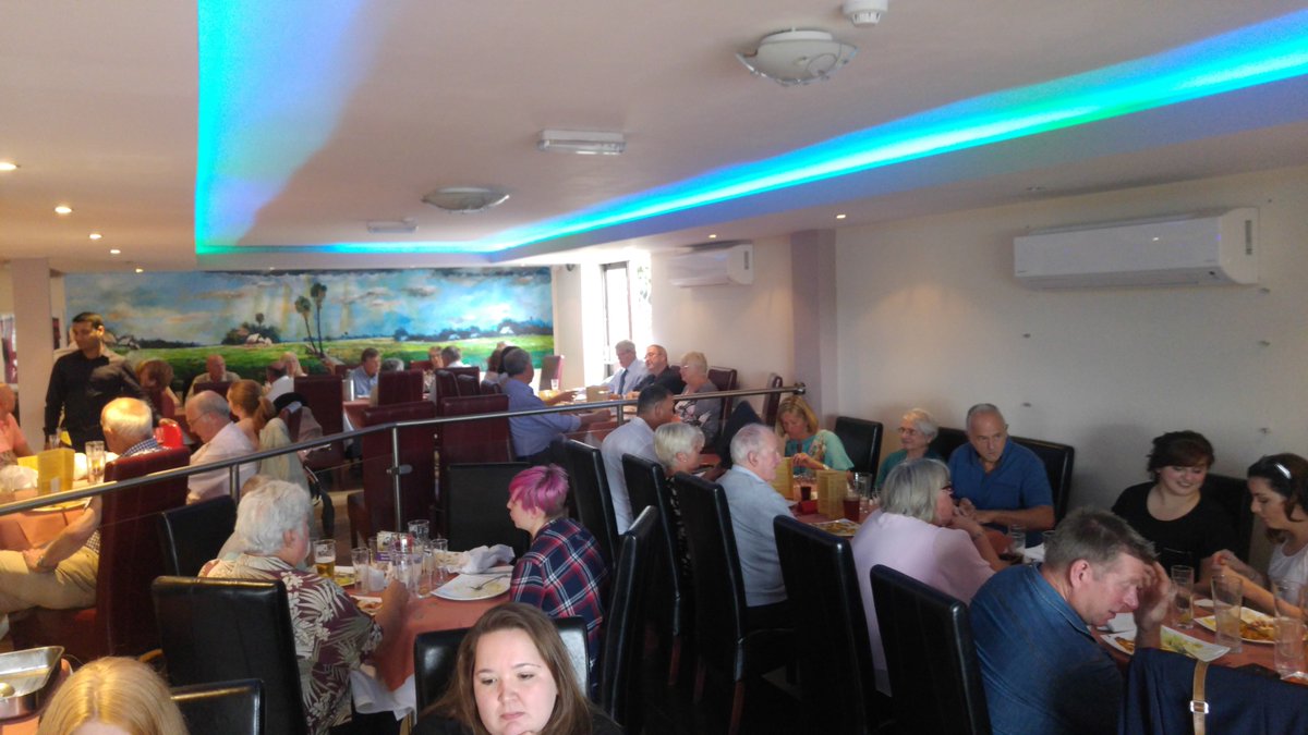 DenisRotaryGBI's tweet photo. @rotarykingshill 56 sharing a curry lunch today in support of Canine Partners. £700 raised, well done Kings Hill + 2 new members! https://t.co/TkhHyOmgSh