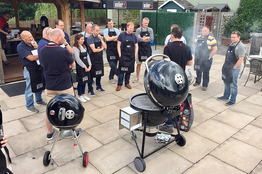 RGCHertford's tweet photo. A big 'thank you!' to @MrAndrewDickens, @Weberbarbecues  &amp; all those who turned up as BBQ students &amp; left as Backyard Heroes! #HandsOnClass https://t.co/MOCcaFadIN