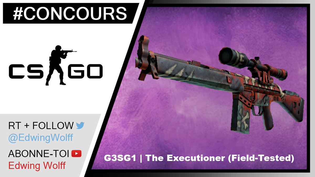 EdwingWolff's tweet photo. #CONCOURS

Gagne ton skin #CSGO G3SG1 | The Executioner

• RT
• FOLLOW @EdwingWolff
• ABONNE-TOI https://t.co/0UgUgQO0Ms https://t.co/LcEzm3nXjy