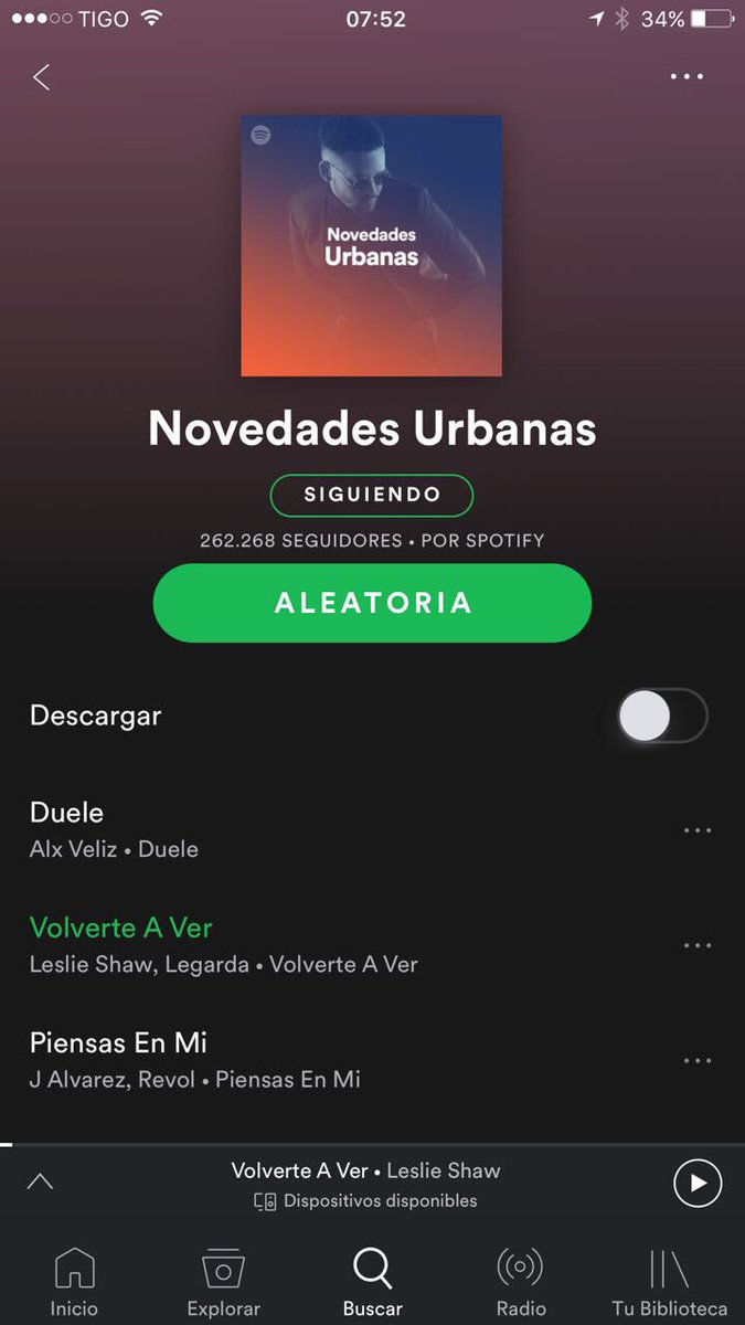 Yesss!! Ya pueden escuchar #VolverteAVer junto a <a href="/ShawMusica/">Leslie Shaw</a> en #NovedadesUrbanas 🔥🌎 <a href="/Spotify/">Spotify</a> <a href="/SpotifyColombia/">Spotify Colombia</a> @SpotifyLatino