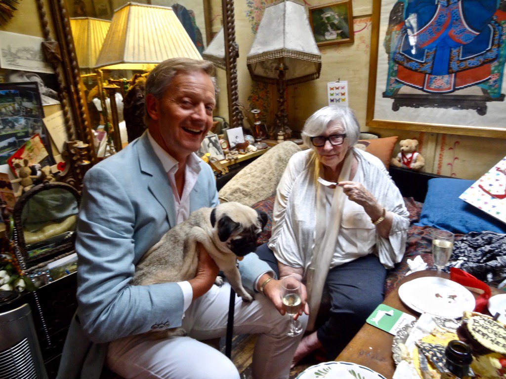 Genevieve <a href="/Mypuggenevieve/">Genevieve</a>  and I With the Navy Lark's Wren Chasen, Heather Chasen on her 90th birthday.