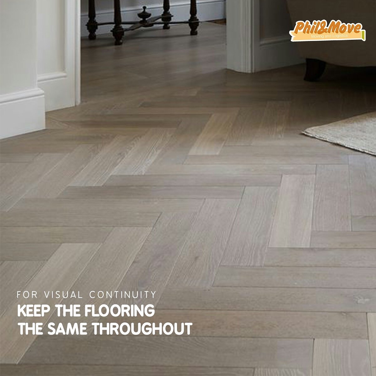 PhilandMove's tweet photo. Whether home or office, when it comes to small spaces,try to keep the flooring the same throughout for visual continuity.

#philandmove #tip https://t.co/x0kNBVeTzx