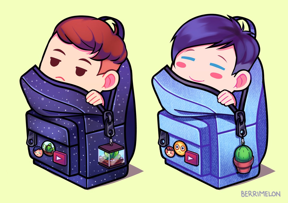 berrimelon's tweet photo. Snazzy bagpacks! (@danielhowell &amp; @AmazingPhil not included) https://t.co/dYa5e6nqh4