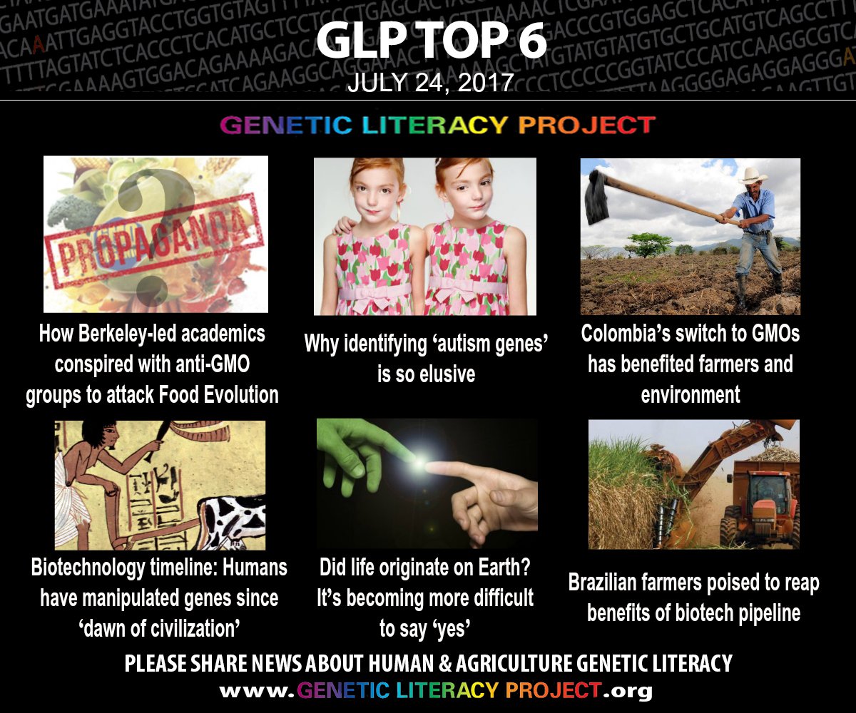 GeneticLiteracy's tweet photo. From this past week, here are the #GLPTop6 among many great stories on human and agricultural genetics: https://t.co/CvRkpELALA https://t.co/1U3Do6Eajx