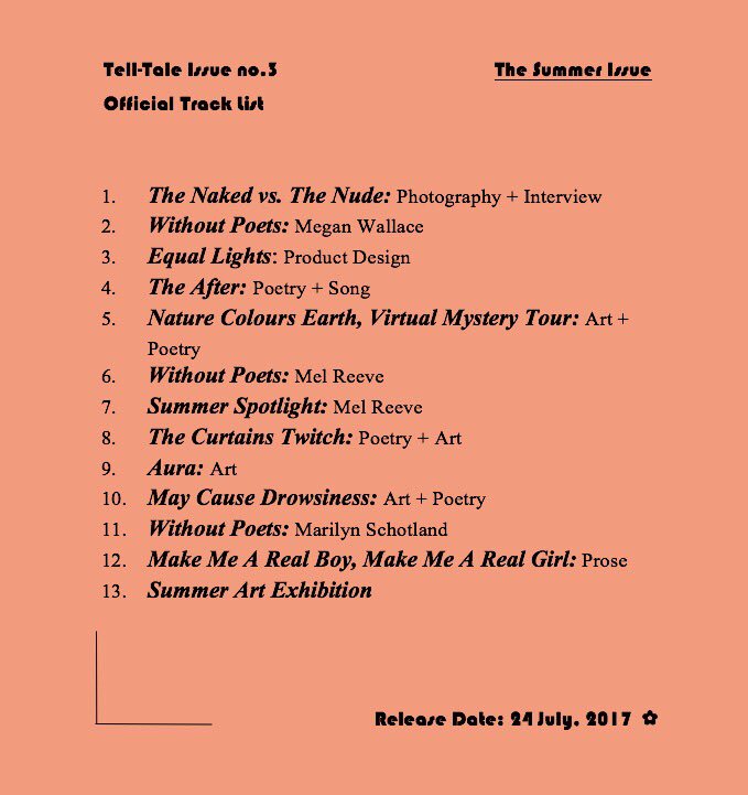 TellTaleMag's tweet image. 13 days of Tell-Tale. Begins tomorrow @ telltalemag.com