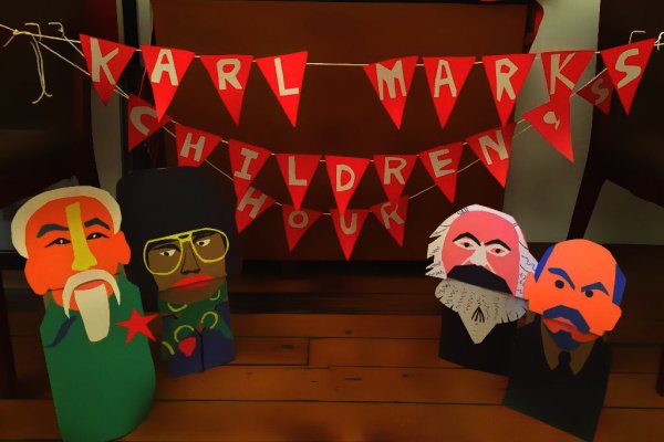 jacobin's tweet photo. Jacobin has 2 tix to Karl Marks Children's Hour (for adults) for tonight's show. To claim: publicity@jacobinmag.com https://t.co/tVibv55eaH https://t.co/CqUVcK2949