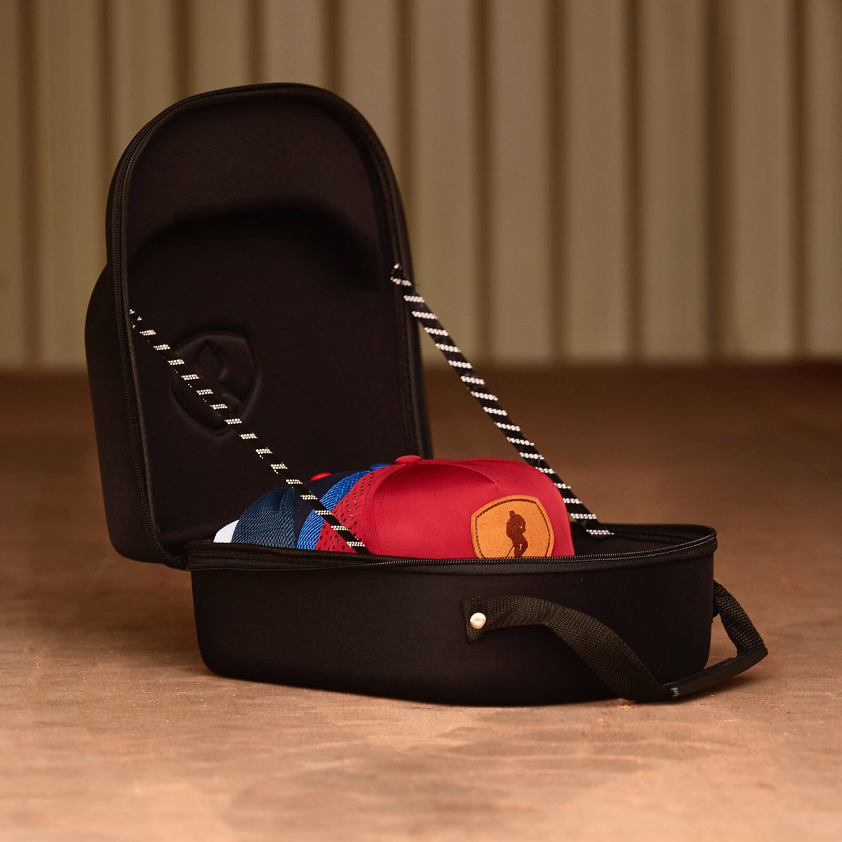 GongshowGear's tweet photo. Never leave your go-to lids at home when traveling ever again! Introducing the new protective carry case built to hold up to 6 hats! https://t.co/tkL1w9g1XN