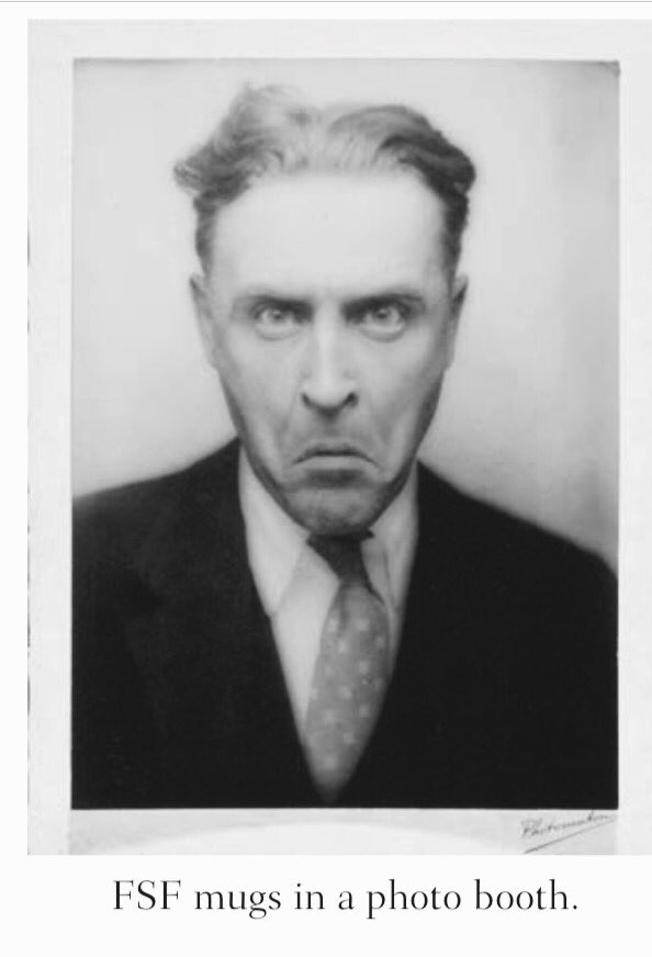 venetianblonde's tweet photo. F. Scott Fitzgerald with a sense of humor. I found &amp; first published this photo-booth image in I'd Die For You; now it's a page in the NYT! https://t.co/lQampH8p5D