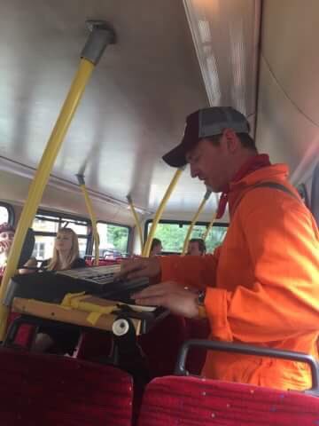 Stuart Faulkner has well and truly taken over the Shuttle #discovertramlines #tramlineSHU #Tramlines2017