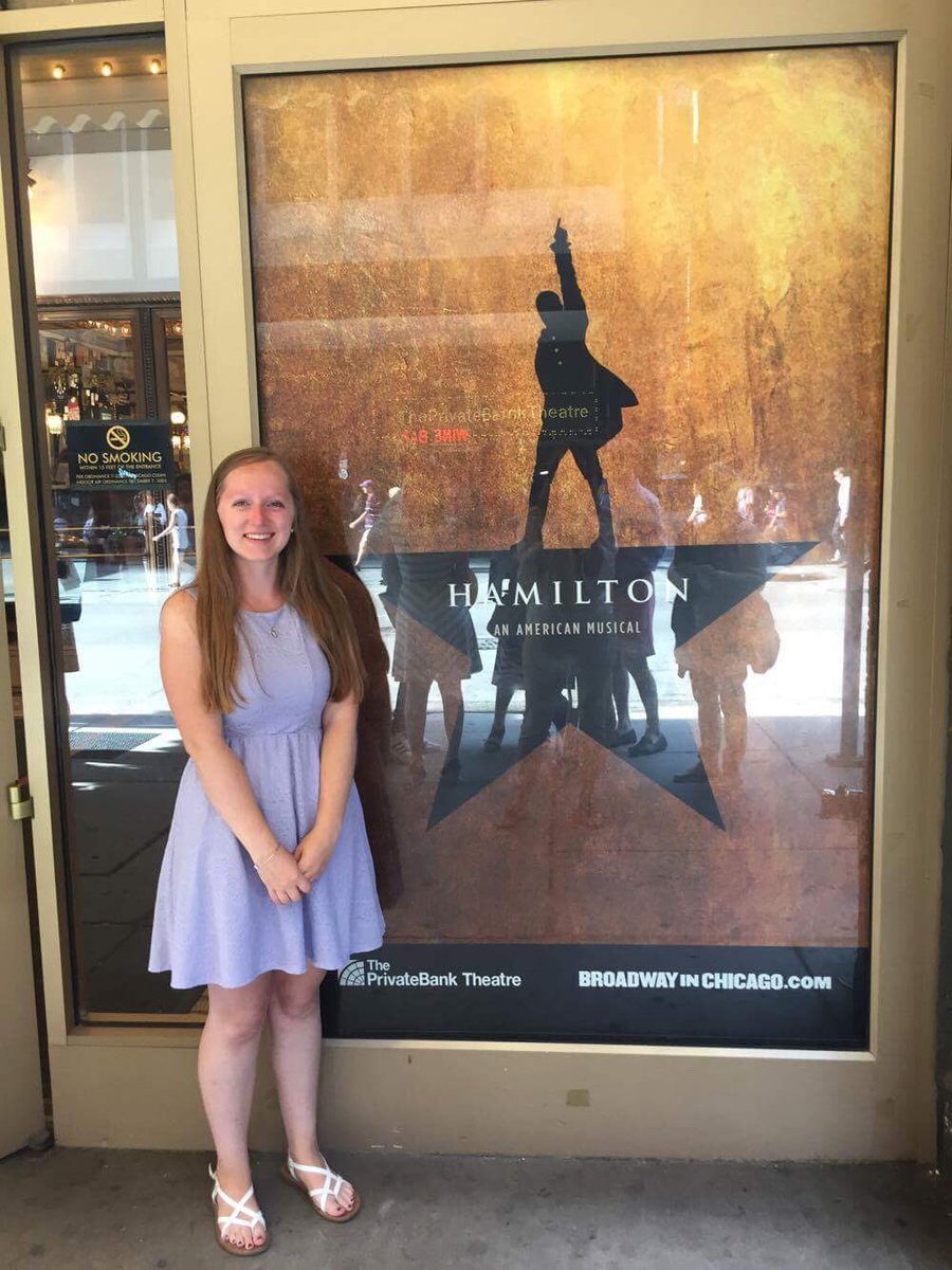 KD_Ripon's tweet photo. Sister Mackenzie Skumatz didn't throw away her shot to see Hamilton! #RiponKD #Summer17 https://t.co/nPKIkAxvan