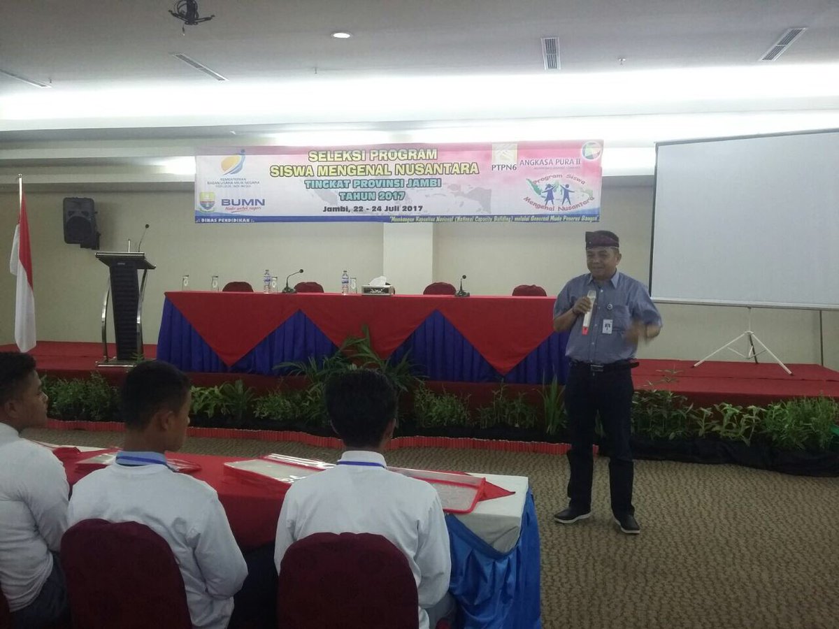 DJB_API's tweet photo. Sambutan Bp General Manager   @DJB_AP2 dlm rangka Seleksi Program Siswa Mengenal Nusantara Tingkat Prov Jambi 2017 @ForHumBUMN @KemenBUMN https://t.co/6aK952NUD6