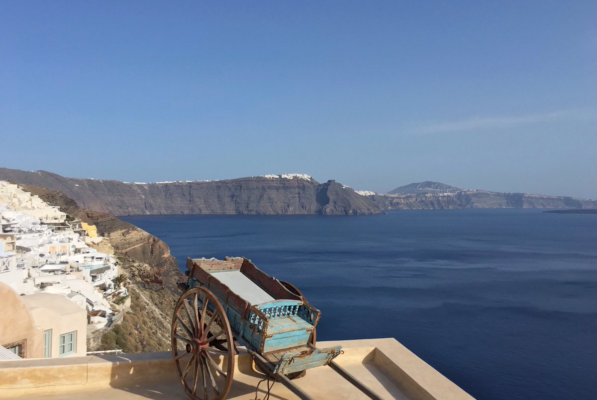 The view from Oia, Santorini. 🇬🇷