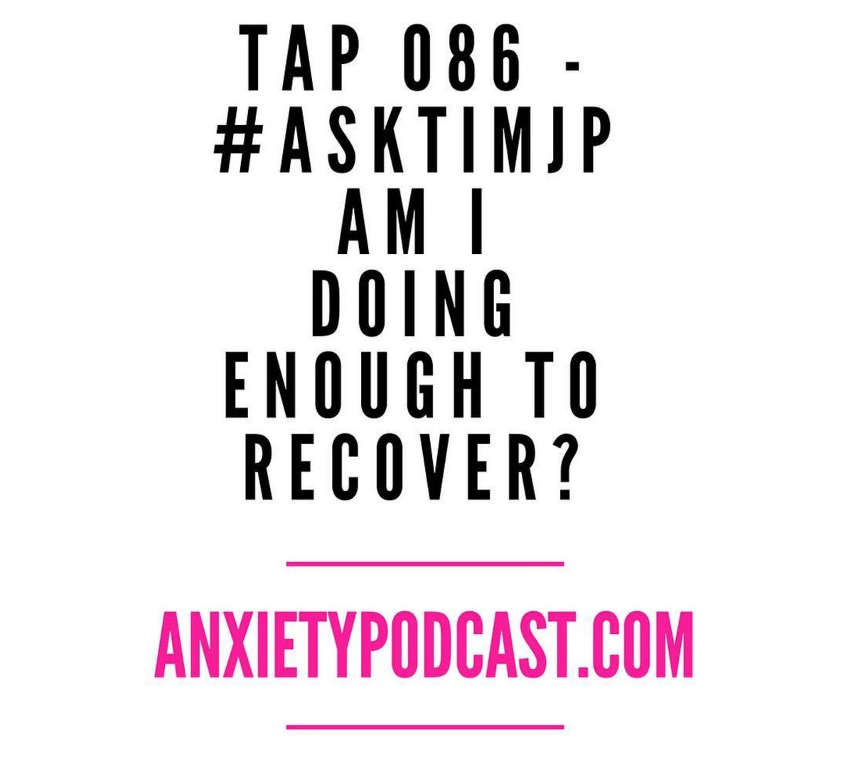 timjpcollins's tweet photo. EP 86 #asktimjp Am I doing enough to recover?
https://t.co/JG0rnfZTZF
#anxiety #panicattack #stress #fear #podcast https://t.co/ESSyZ5myVt