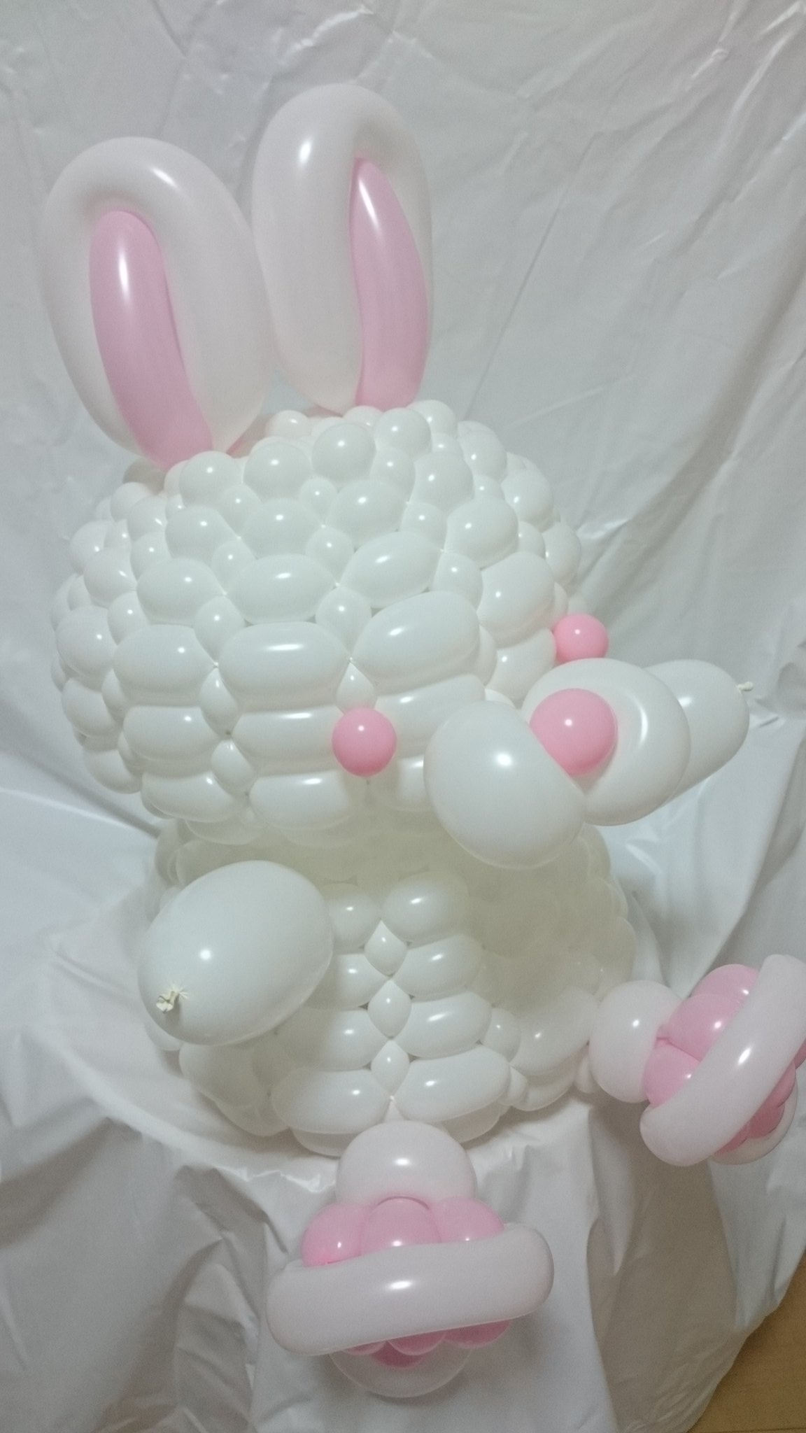 Huggy はぎー 編み込んでウサギつくりました Balloonart バルーンアート ウサギ