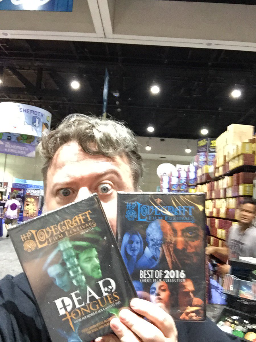 ArkhamBazaar's tweet photo. GOT CTHULHU? Come by #SDCC booth 523 and get your LIMITED pre-release DVD of the best Lovecraftian short films of 2016 before. Only at SDCC. https://t.co/xMeoIEXYY3