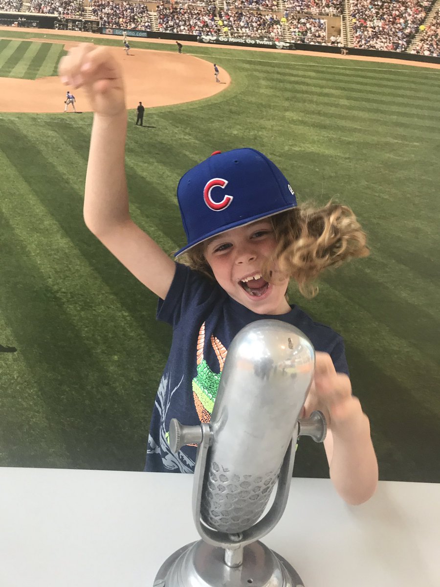 LaddJake's tweet photo. Nash is ready to announce! #gotwins #sorryabouthecubshat #juniorannouncer @mallofamerica https://t.co/w9psYXEpx8