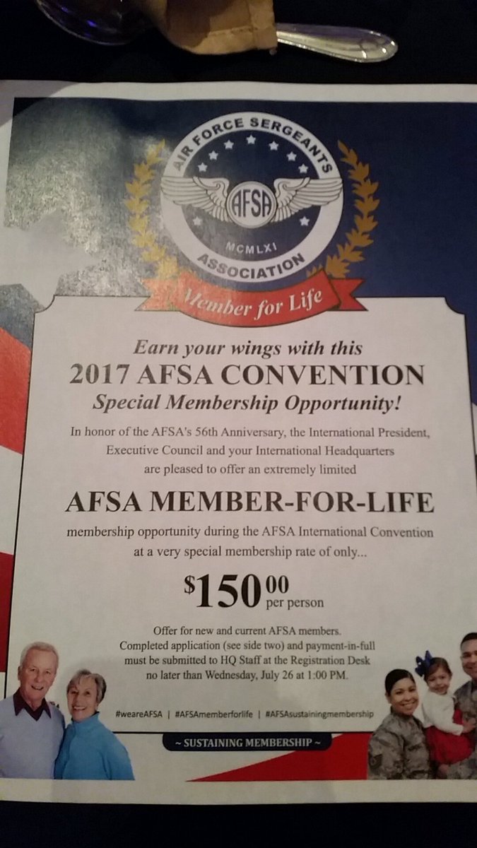AFSAchapter964's tweet photo. #AFSAPAC is offering a lifetime membership for $150 https://t.co/3wguS7APid