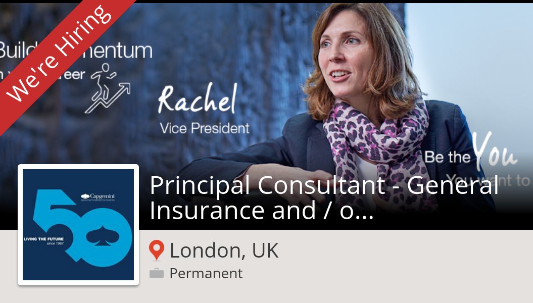RSR_DanB's tweet photo. #Capgemini: Principal #Consultant - General Insurance... in #LondonUK #job https://t.co/3YyVZIfU0I #LifeatCapgemini https://t.co/fLSDGIN0SZ
