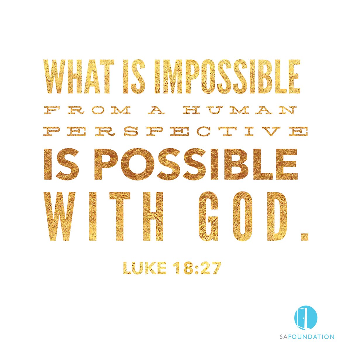 theSAF's tweet photo. Is there something impossible in your life that you need to #letgo and #letgod? 
#sunday #safoundation #scripture #faith #believe #trust https://t.co/VwJgr9gXRm