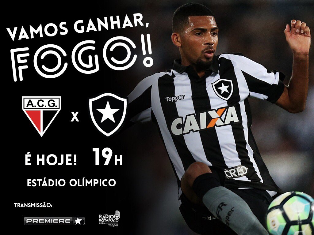 Botafogo's tweet photo. Vamos, Fogão! Dia de buscar a vitória e subir na tabela do Brasileirão! #VamosGanharFogo https://t.co/tuIKBhJEPg