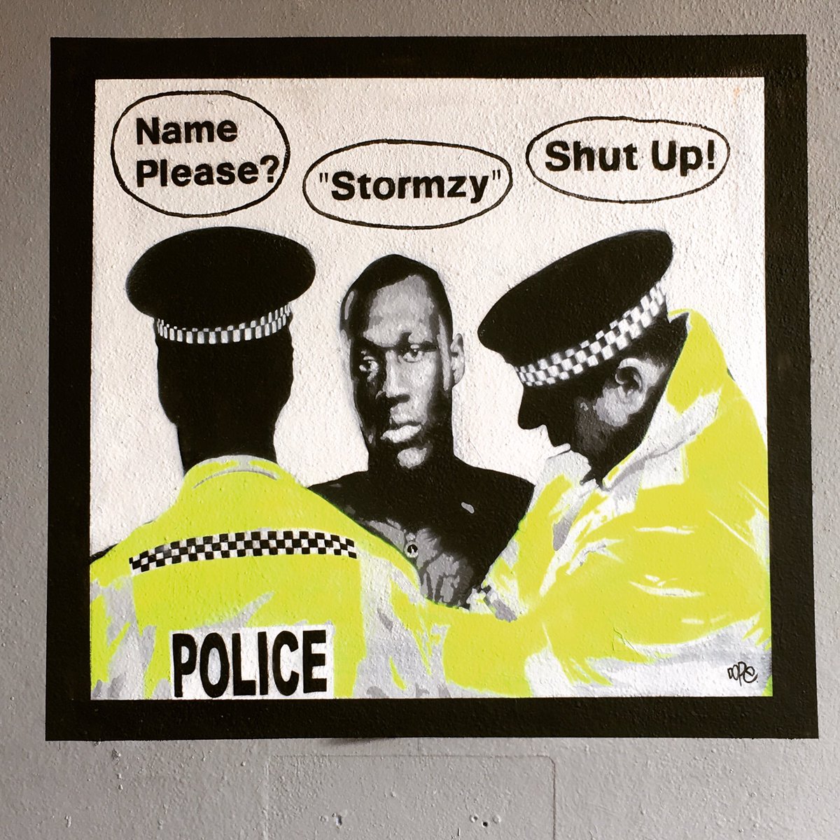 dopeismdesigns's tweet photo. Enjoyed paint this today. #dope #stormzy #dopeism #streetart I hope @Stormzy1 likes it!! #stencils @RISEgalleryuk @CDN_zine https://t.co/Jr6U28NGdS