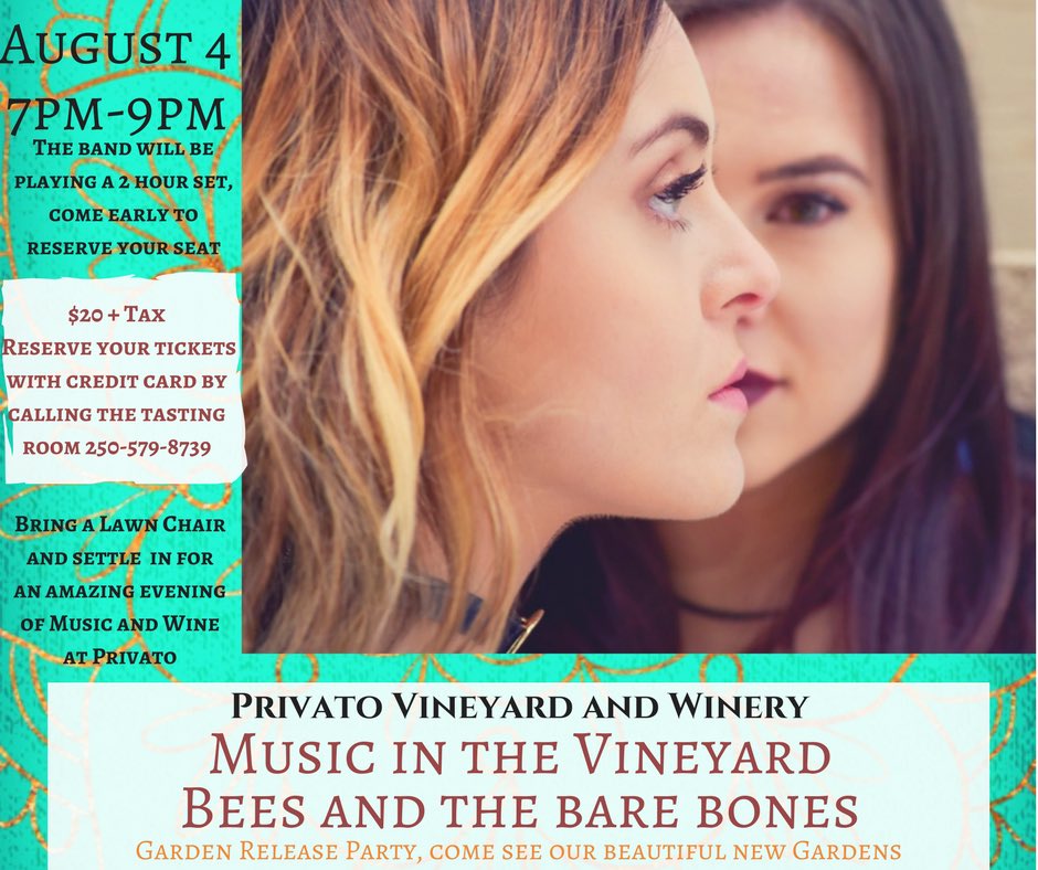 Privatowine's tweet photo. #Kamloops #beesandthebarebones #kamloopslivemusic https://t.co/2H7RJDMDph
