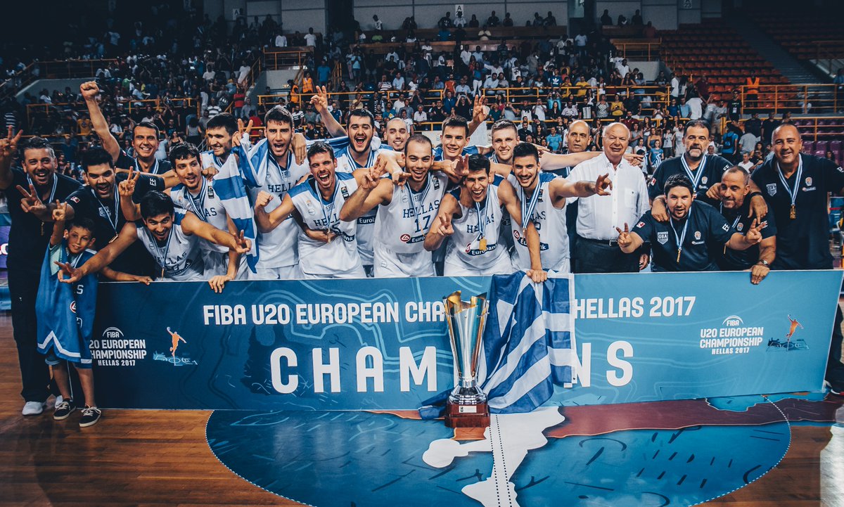 FIBA_media's tweet photo. .@HellenicBF 🇬🇷 crowned #FIBAU20Europe champions in front of sold-out home crowd.
📖 https://t.co/E5DRMLOonU https://t.co/BgNXVOp9xu