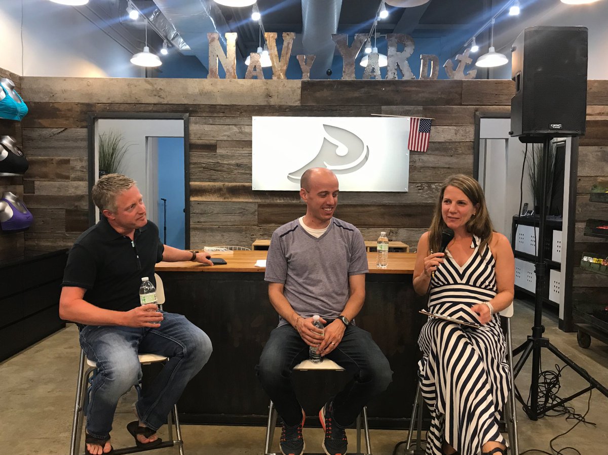 runpacers's tweet photo. Chris Lear & @alan_webb1 are in Navy Yard for the Summer #RunBookClub
Watch it live on our Facebook live feed too
https://t.co/j2GedlQCil https://t.co/mGWUY2lzKZ