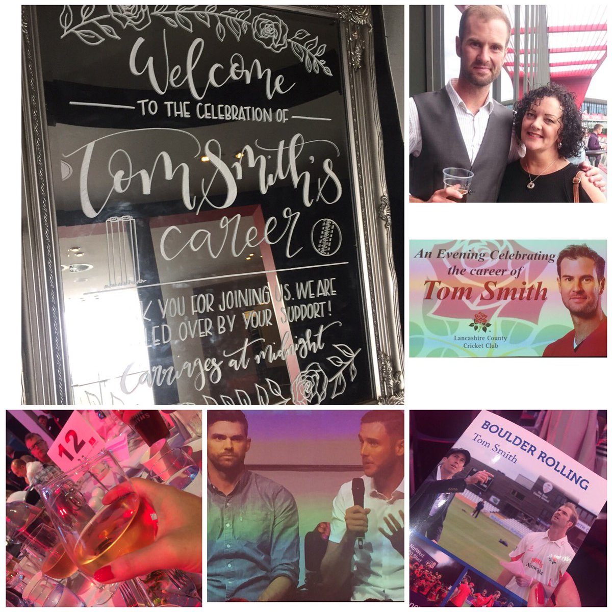 LaticLaydee's tweet photo. A testament to how @LancsCCC &amp; the supporters feel about Smudger! Great evening, thanks @Tcp24 for the chat &amp; signing the book #lccc 🌹🏏 https://t.co/DKrBb7AxUW
