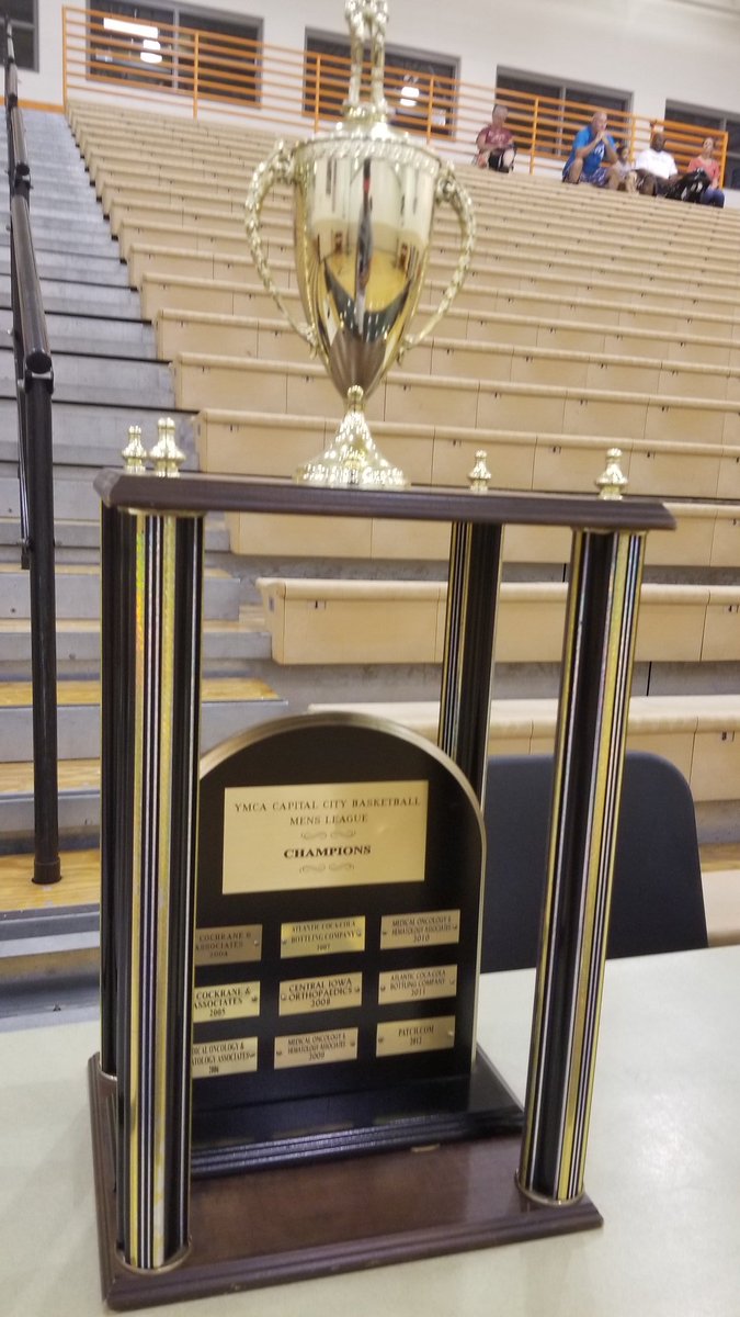 cfchangs9's tweet photo. @yCapCity The championship trophy the teams are playing for tonight: @Dorf_Promo and @SpartaWaste tip off at 5:30 p.m. #CCL https://t.co/I9LsuLsCwg