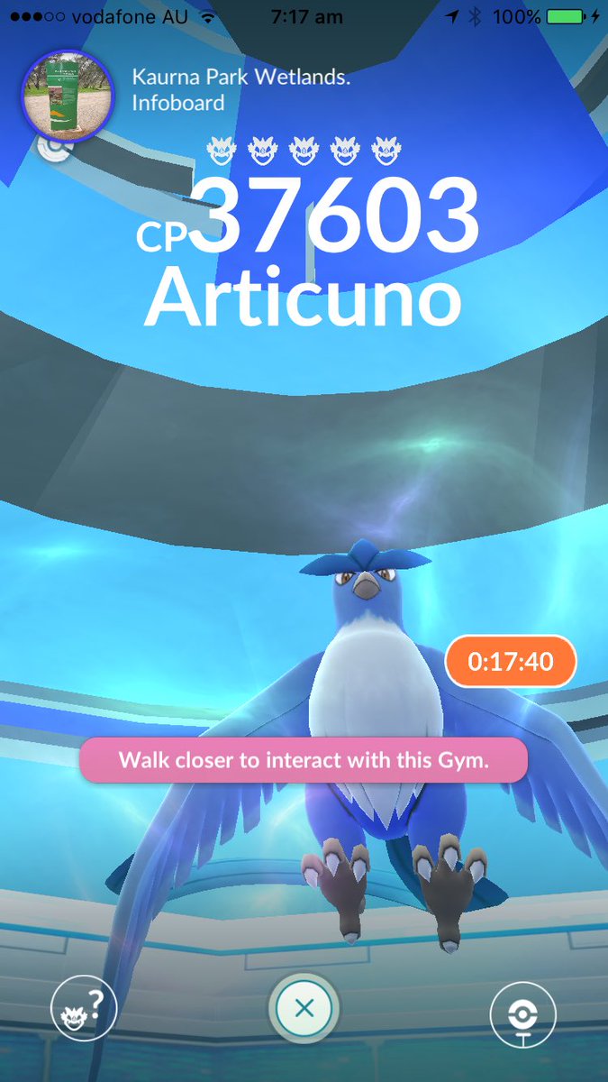 Vixie21's tweet photo. Well this sucks. I don't think I'll be able to take down a legendary by myself. I need to get my squad! #pokemon #PokemonGO #Articuno https://t.co/ySdlD0WcGH