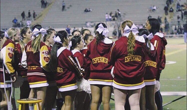 EsperanzaAztecs's tweet photo. Rest In Peace to our beloved cheer coach, Tracy Brooks. ❤️💛❤️💛 https://t.co/vSg1xUp47x