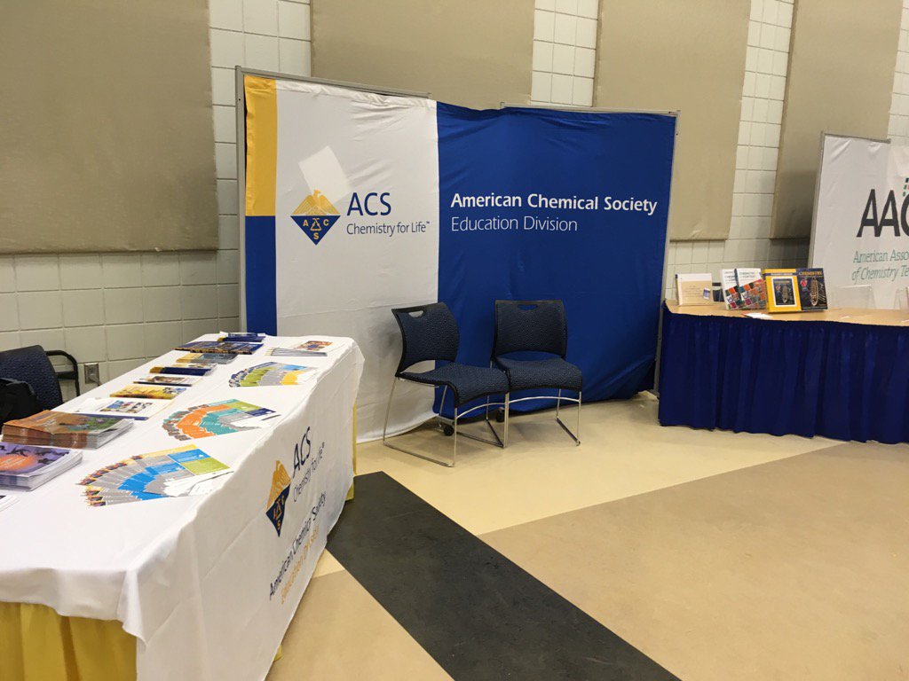 ACSChemClubs's tweet photo. We're ready at the booth for all the #ChemEd17 attendees! https://t.co/GizN3JQ5uD