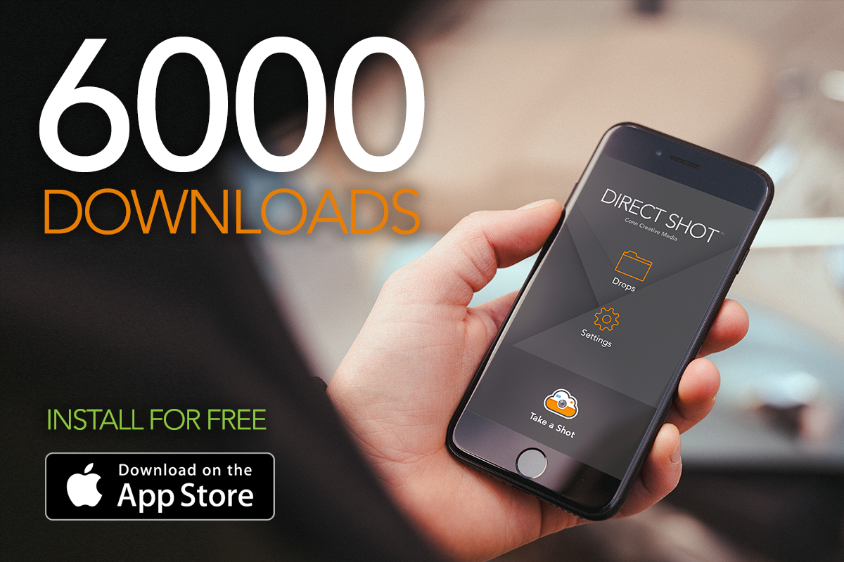 DirectShotApp's tweet photo. Direct Shot just passed 6,000 downloads! Extend the space on your iPhone and keep your photos organized! https://t.co/lo74JMstSP https://t.co/z5IQgKjZRZ