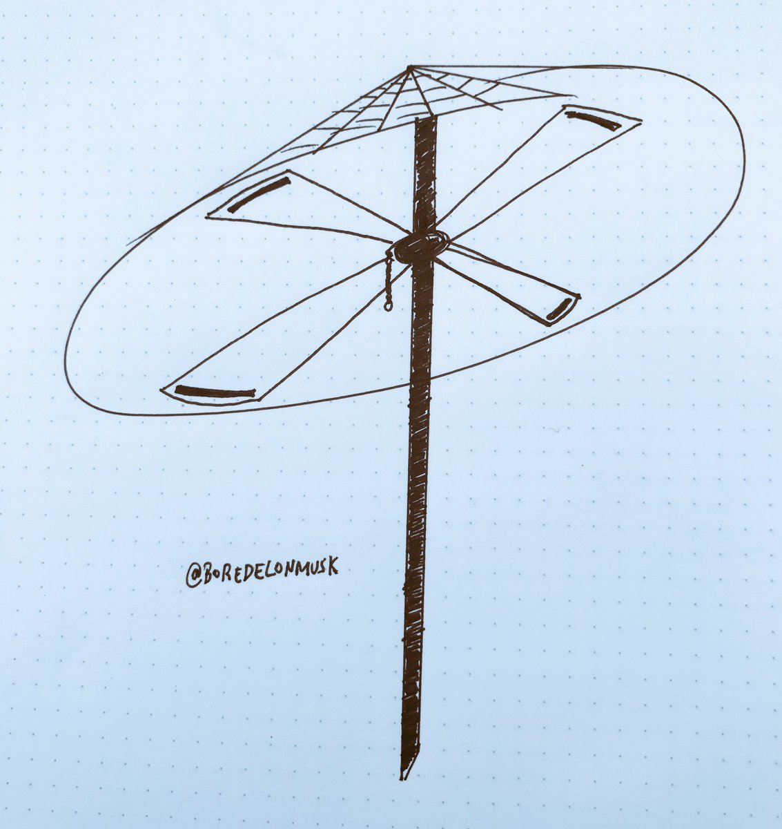 Portable solar fanbrella.