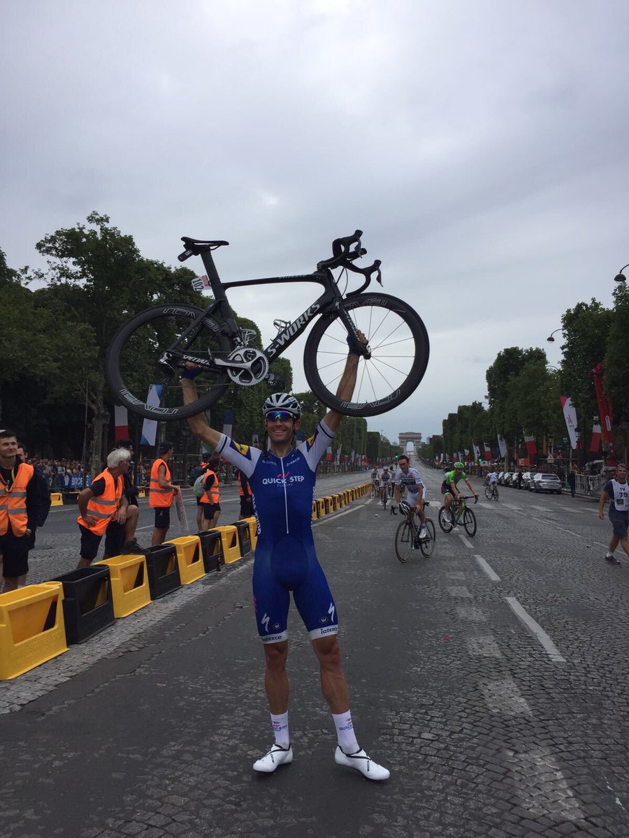 .@JackBauerNZ, @iamspecialized and the joy of concluding the Tour de France!