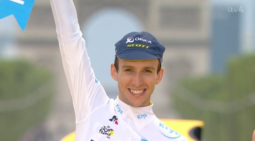 Well done to Simon Yates to match the deeds of Adam in winning the White jersey #TDF2017