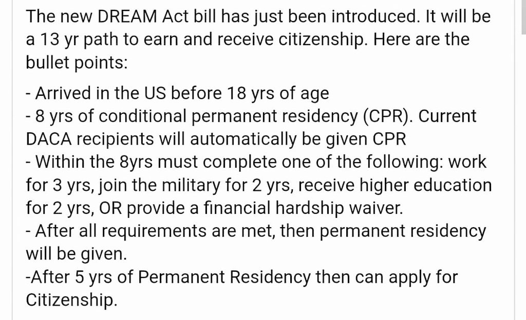 undocumedia's tweet photo. Requirements for the "new" #DREAMAct introduced this week #retweet https://t.co/nHaD9tFCx4