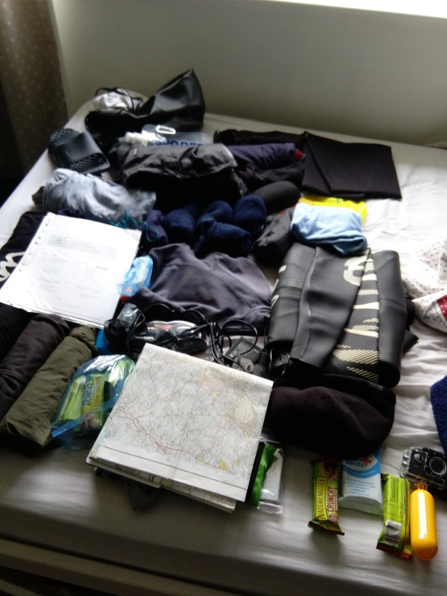 IntoOpenWater's tweet image. Packing for my 3 day Snowdonia swimming trek #intosnowdonia