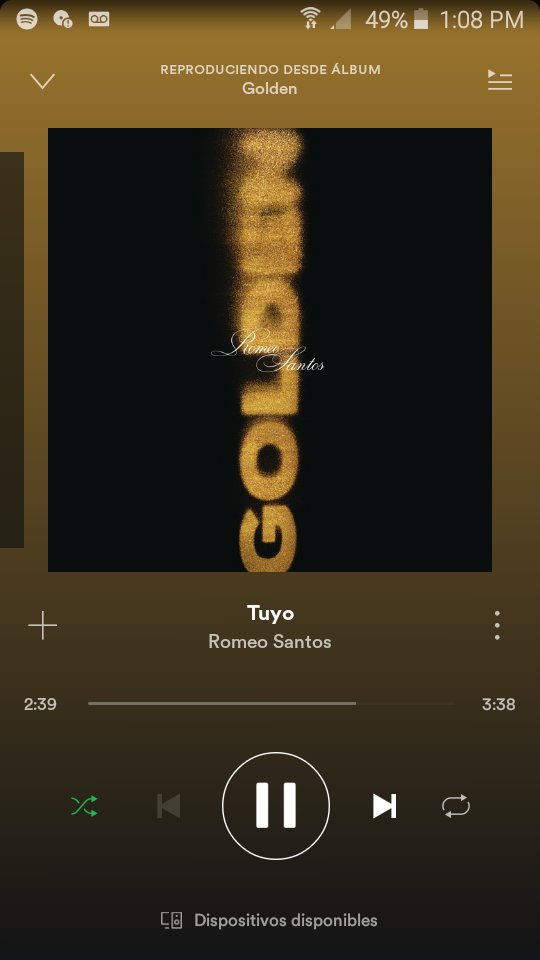 LeonardoRoler's tweet photo. #Golden ame esta melodia 🎶Tuyo y de nadie mas #TheKing @RomeoSantosPage siempre sorprendiendo a los #Romeistas 🎶😎✌ https://t.co/HzuvTmw3Si