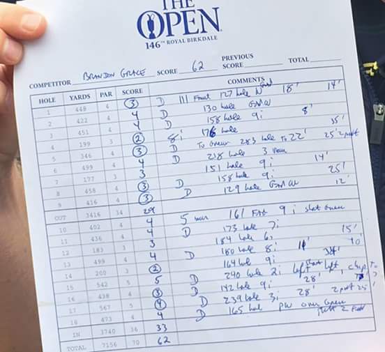 duncan_milne's tweet photo. @BrandenGrace @Titleist @BrandenGrace who takes these notes?  Your caddy? https://t.co/IgCriFbm0U