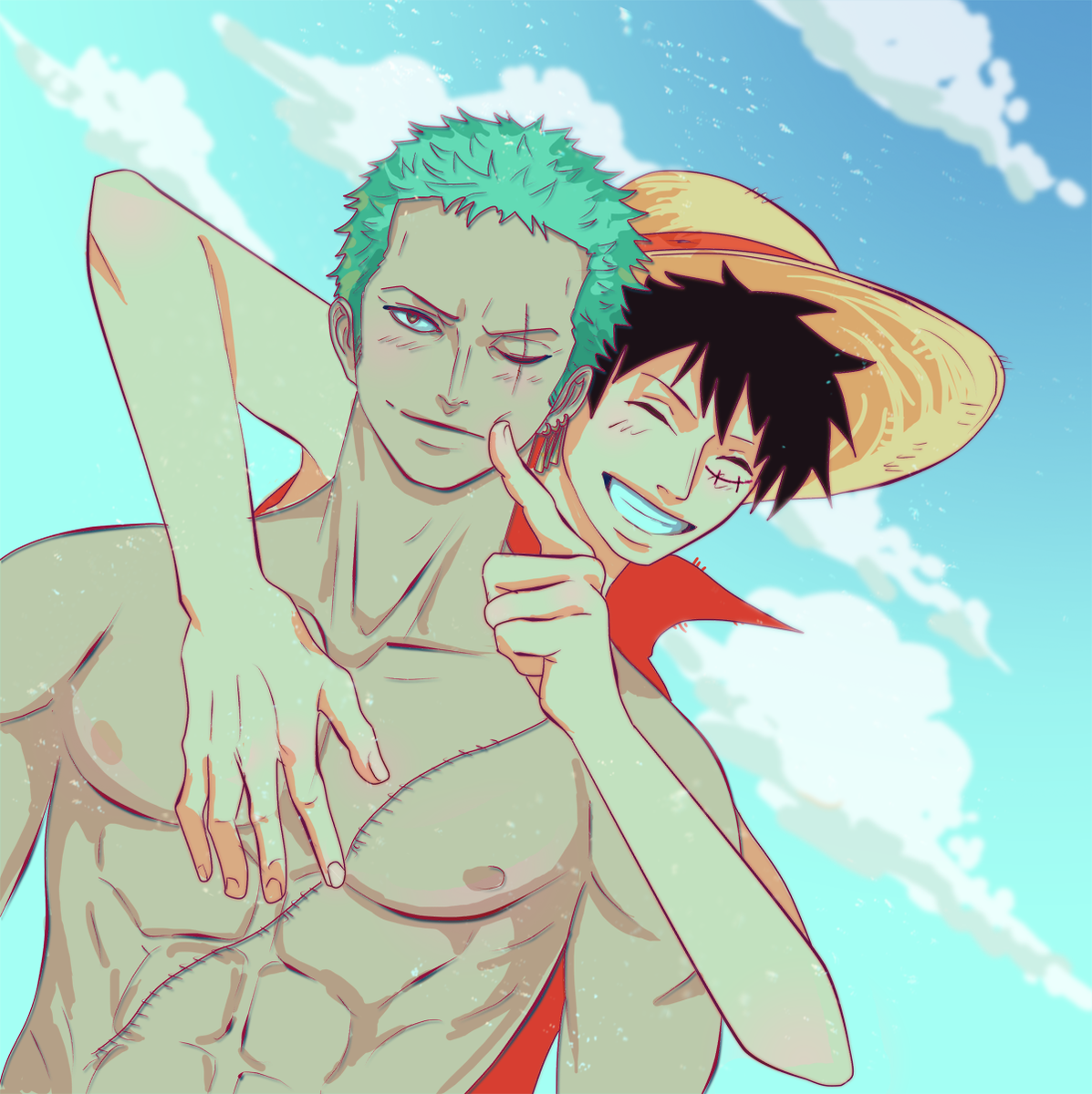 my art #ONEPIECE #ONEPIECE20th #luffy #zoro https://t.co/38OHWDwETE. 