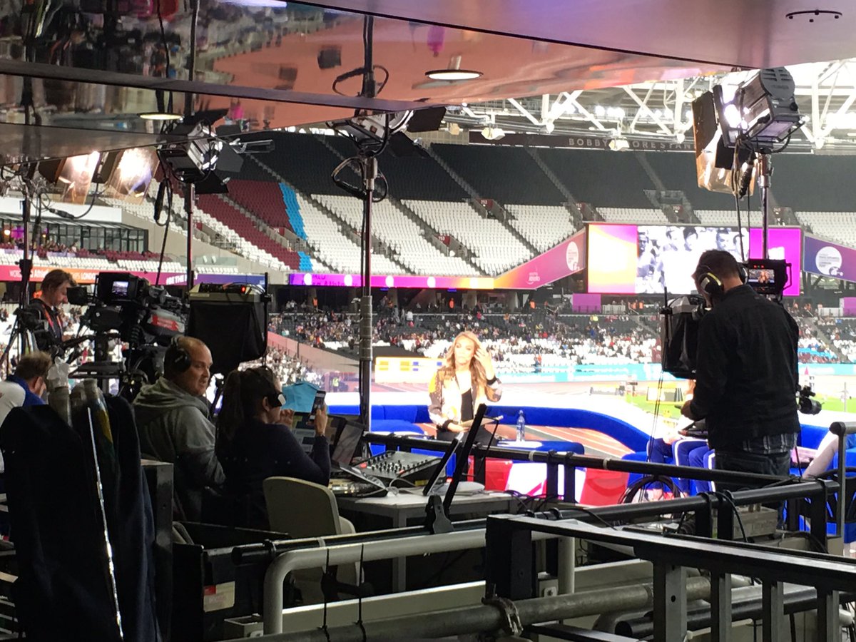 stevechalles's tweet photo. Pics: @NEP_UK #OBStv @Timeline_TV @ACSMediaUK in action on final night of #WorldParaAthletics at Olympic Stadium London - 1 https://t.co/s5VNppsELq