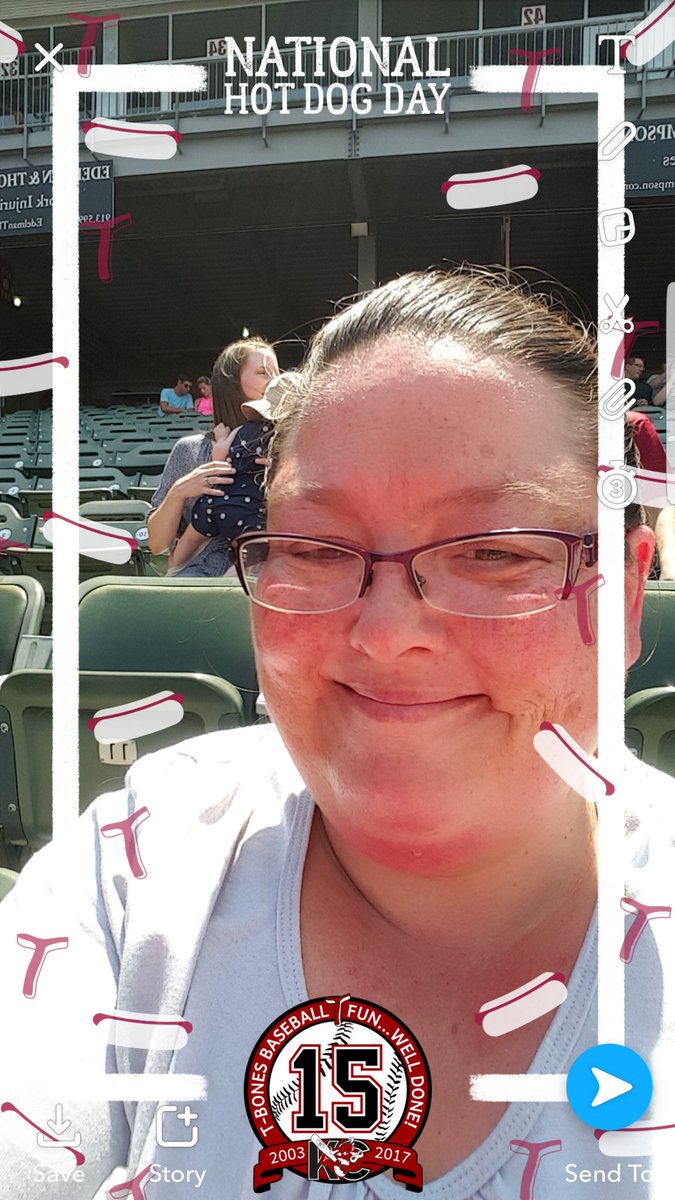 LWHMedia's tweet photo. #ad Enjoying a day of #baseball and #NationalHotDogDay whole watching the #kctbones #Funwelldone https://t.co/mDAm2u1D2Z