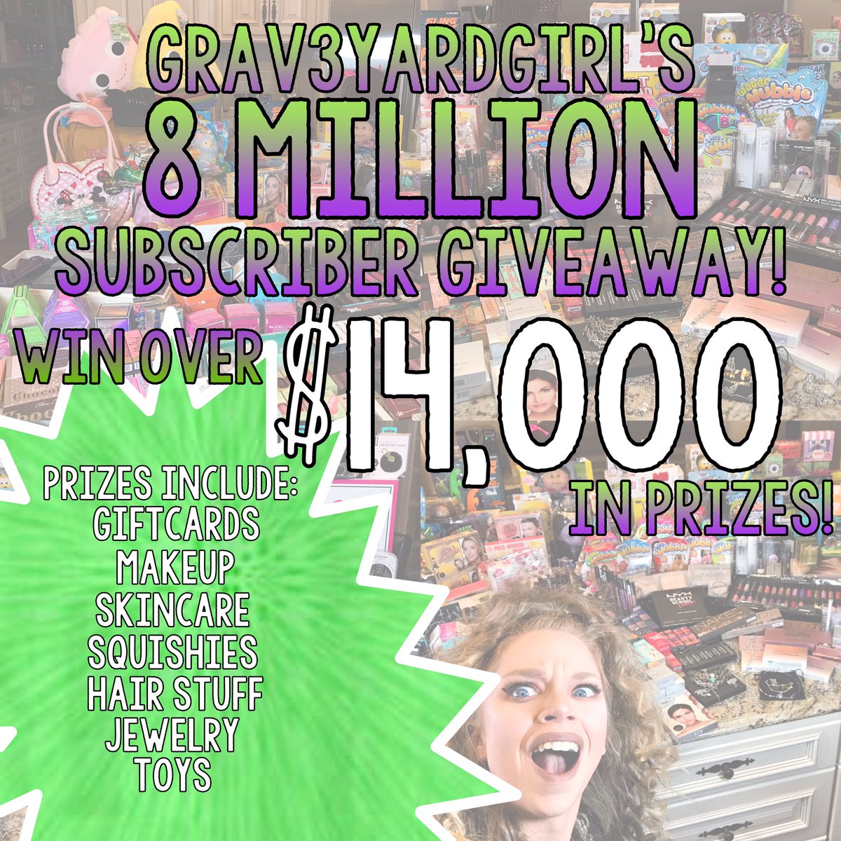 grav3yardgirl's tweet photo. NEW GIVEAWAY IS HERE! come enter for the chance to win $14,000 in prizes! 🐊💕 GOOD LUCK SWAMP FAM! https://t.co/kuOfu6clxl https://t.co/QXp1FOFuFQ