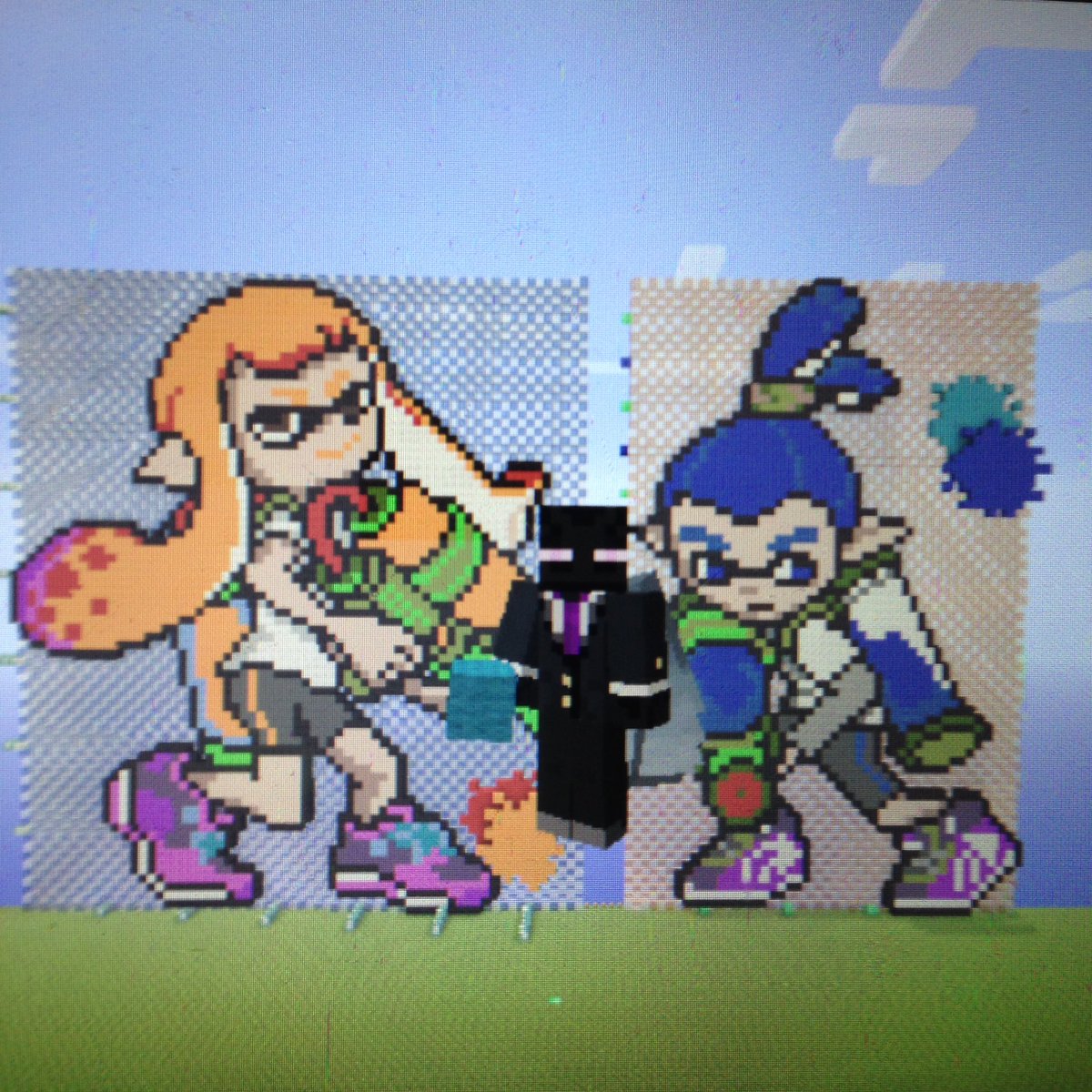 らむね スプラトゥーンマイクラのドット絵です マイクラ スプラトゥーン ドット絵