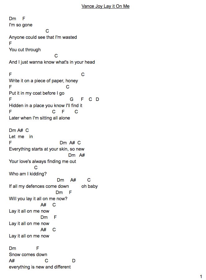 vacunación falta de aliento Moretón first time vance joy ukulele chords