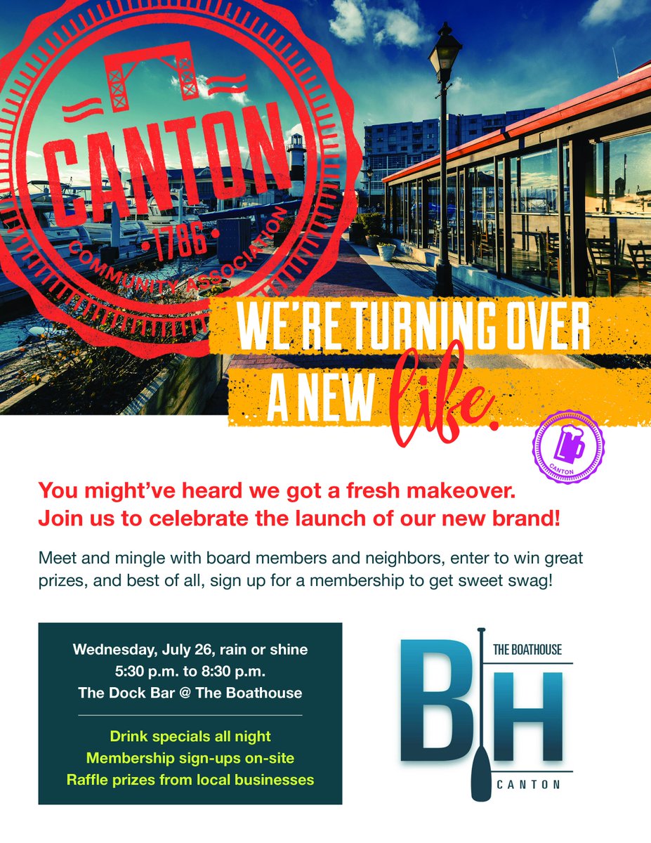 CCA_Baltimore's tweet photo. We can't wait for the official launch of our new brand on Wed.—join us! 5:30pm at @BoathouseCanton https://t.co/Q1XVpTHMwE