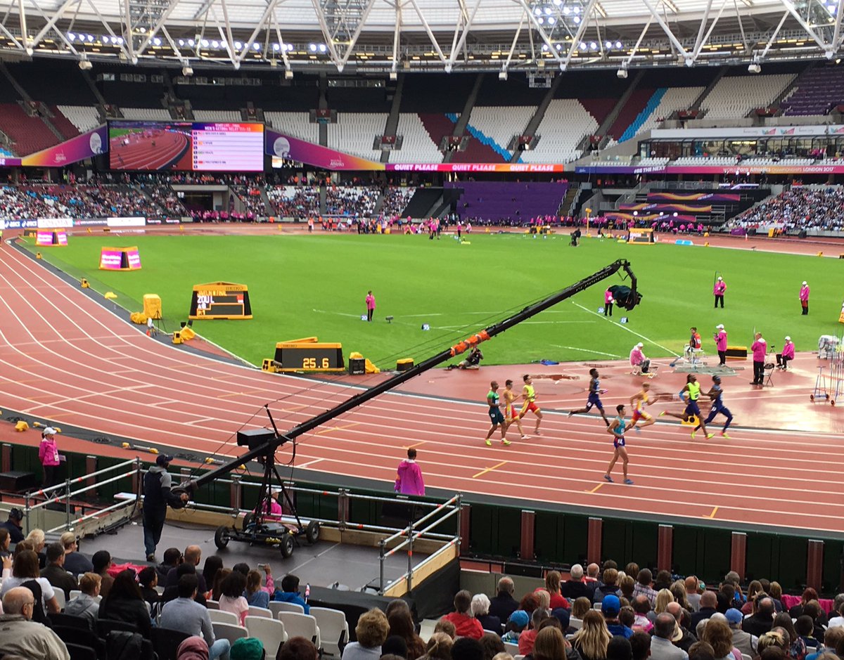 stevechalles's tweet photo. Pics: @NEP_UK #OBStv @Timeline_TV @ACSMediaUK in action on final night of #WorldParaAthletics at Olympic Stadium London - 2 https://t.co/2imwyIpCs6
