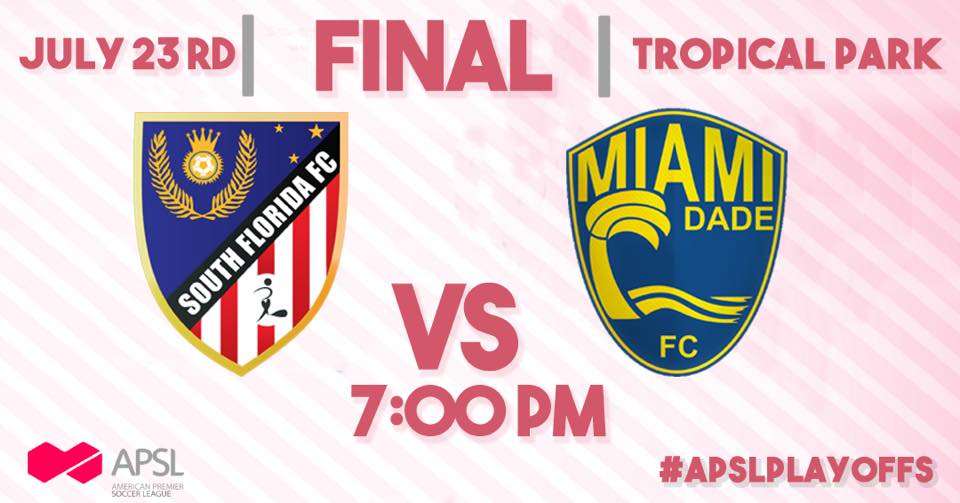 Ludwig_Media's tweet photo. Championship matchday! ⚽️
@MiamiDadeFC vs @SouthFloridaFC U23  #APSLplayoffs https://t.co/rjj9baA1HK